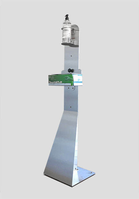 colonna porta dispenser gel igienizzante disinfettante mani
